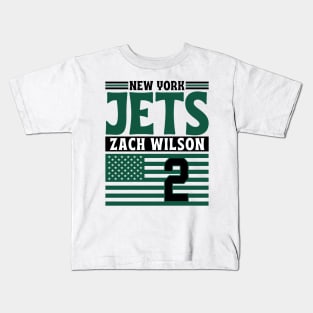 New York Jets Wilson 2 American Flag Football Kids T-Shirt